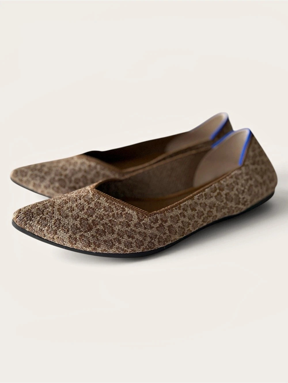 Rothy's The Point Pointed-Toe Flats Brown & Blue US 8